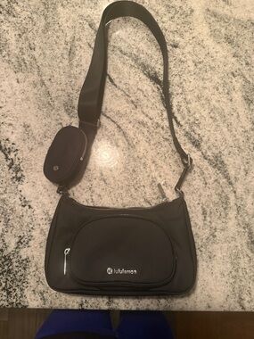 lululemon athletica Black Crossbody Bag with Mini Pouch